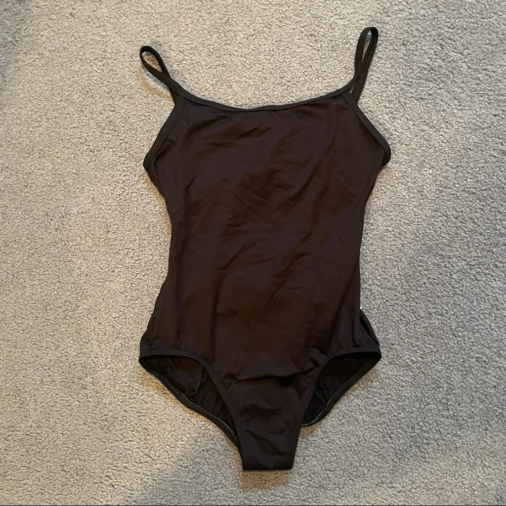 Motionwear Black Leotard Bodysuit - Fun Back!